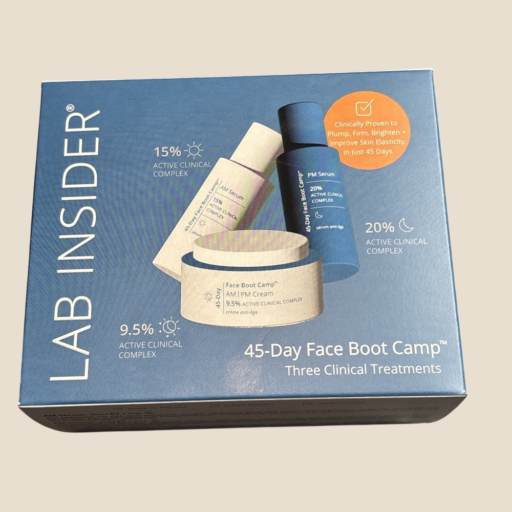 SkINN LAB INSIDER 45-DAY FACE BOOT CAMP Three Clinical Treatments NIB Free Ship